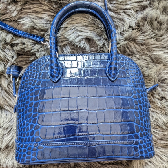 🛍️SOLD🛍️ Balenciaga Small Ville in Blue Croc embossed. - Picture 2 of 14